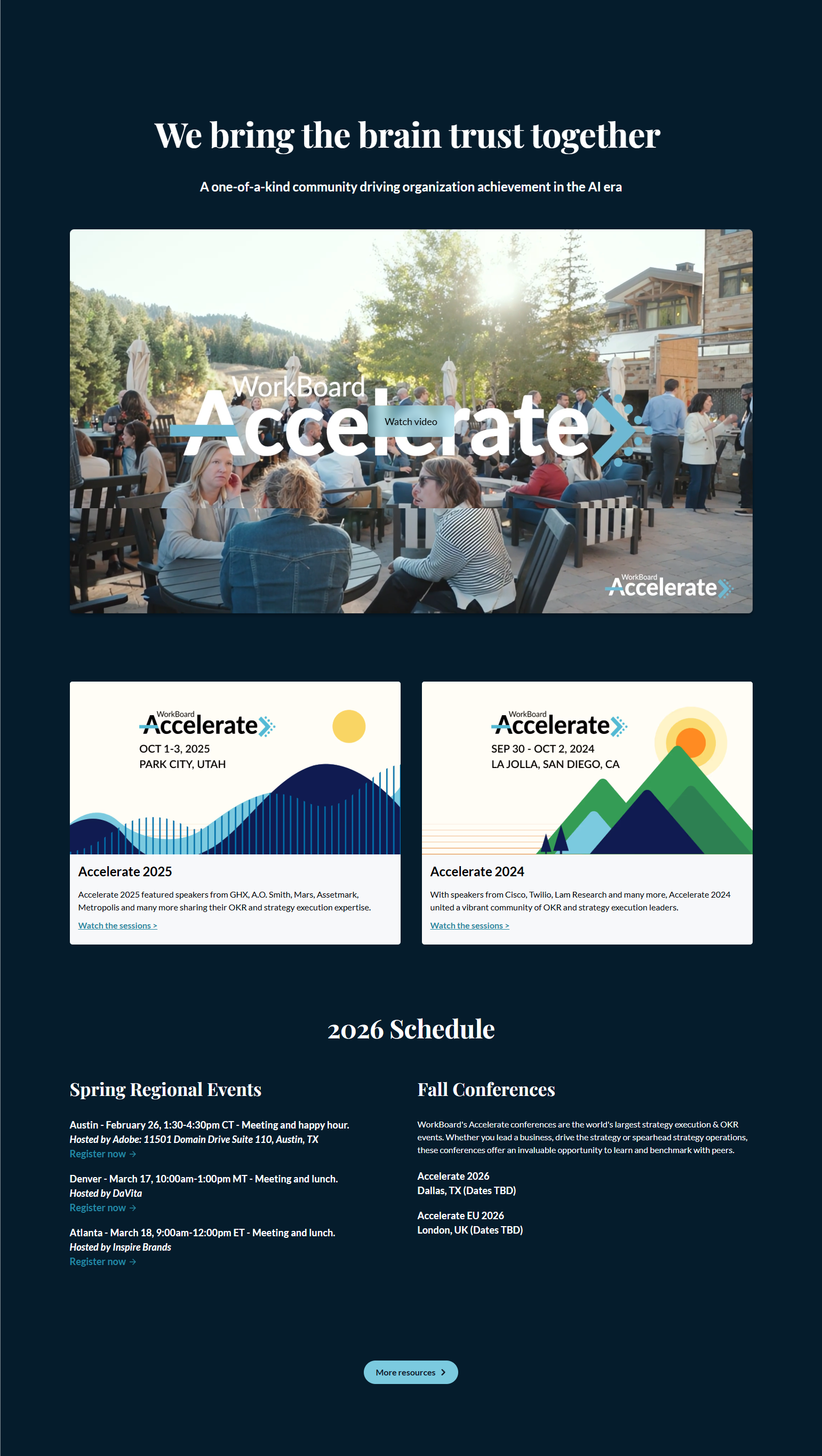 Events / Webinars @WorkBoard