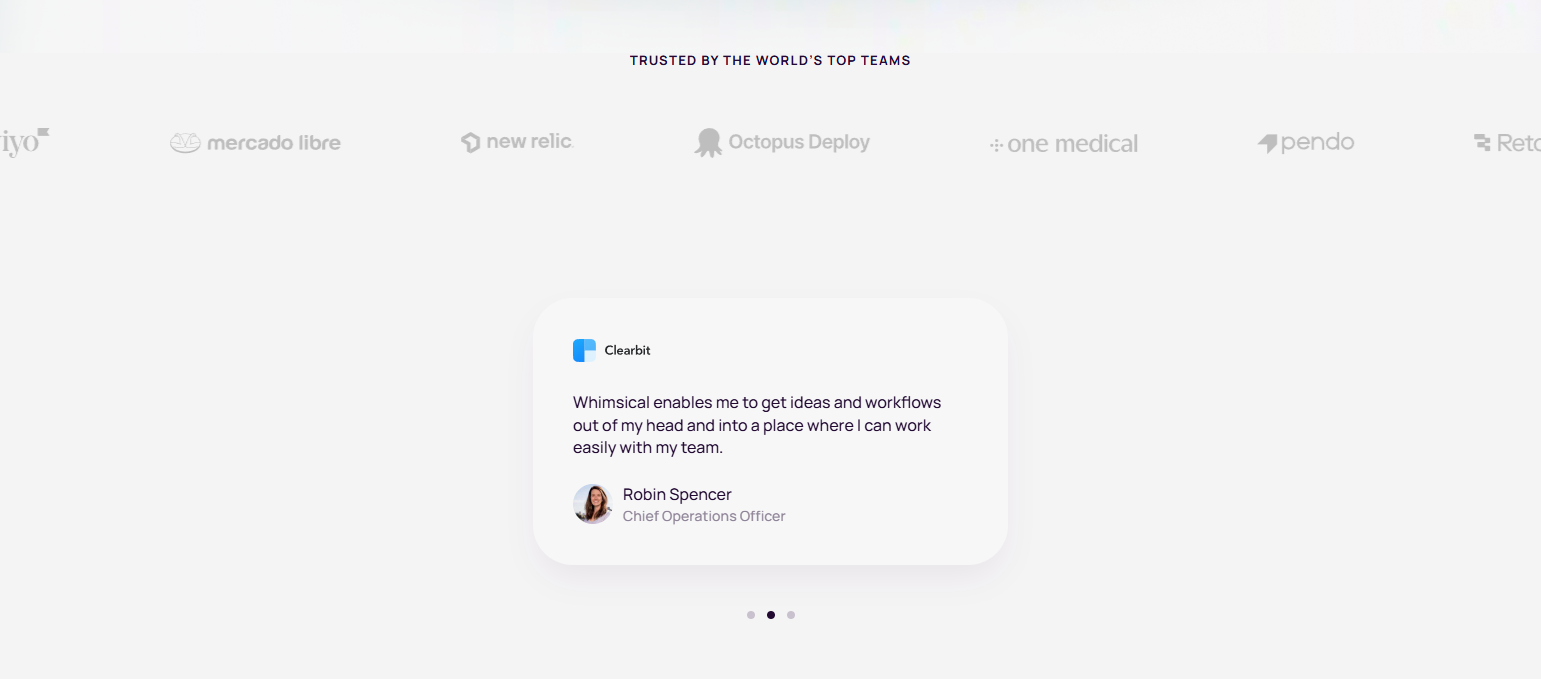 Testimonials Section @Whimsical