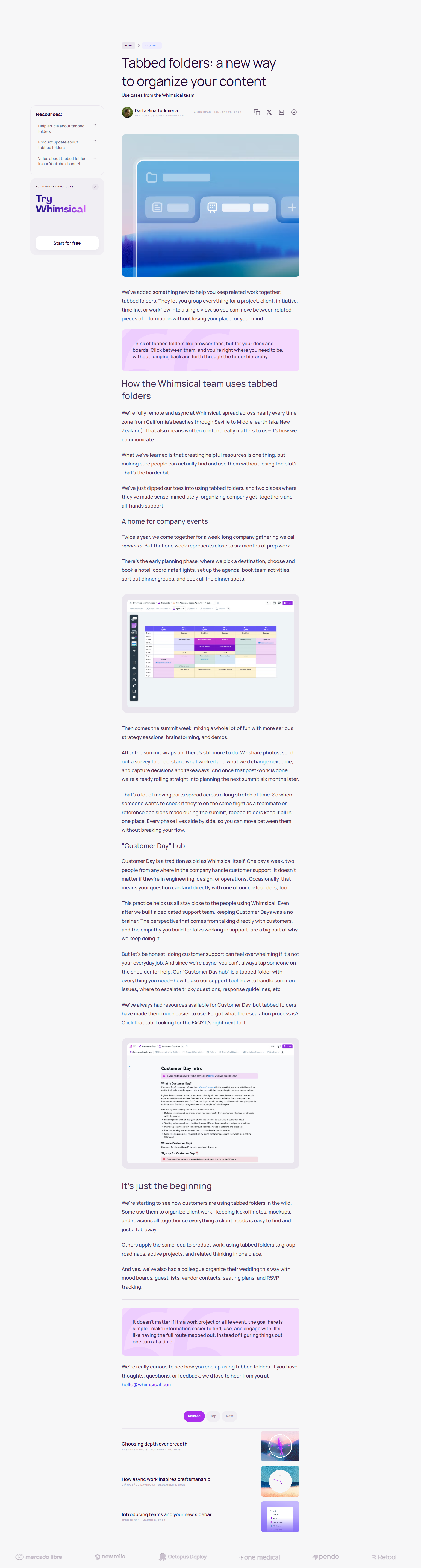 Blog Post @Whimsical