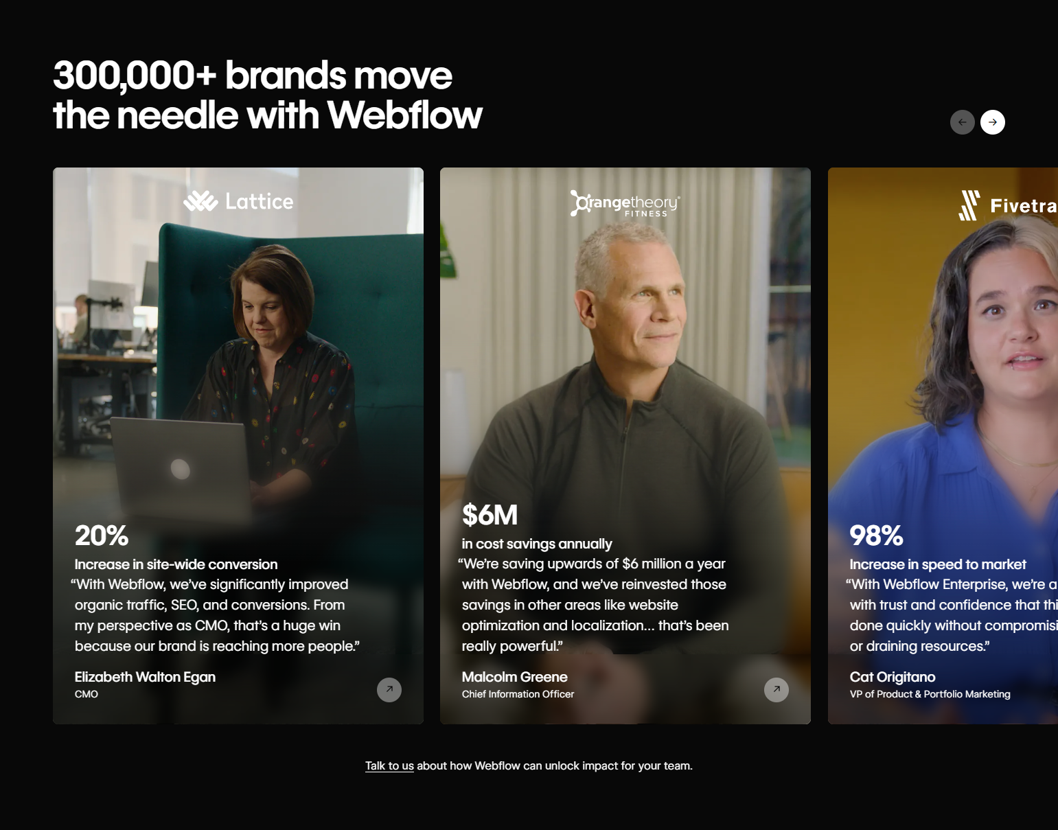 Testimonials Section @Webflow
