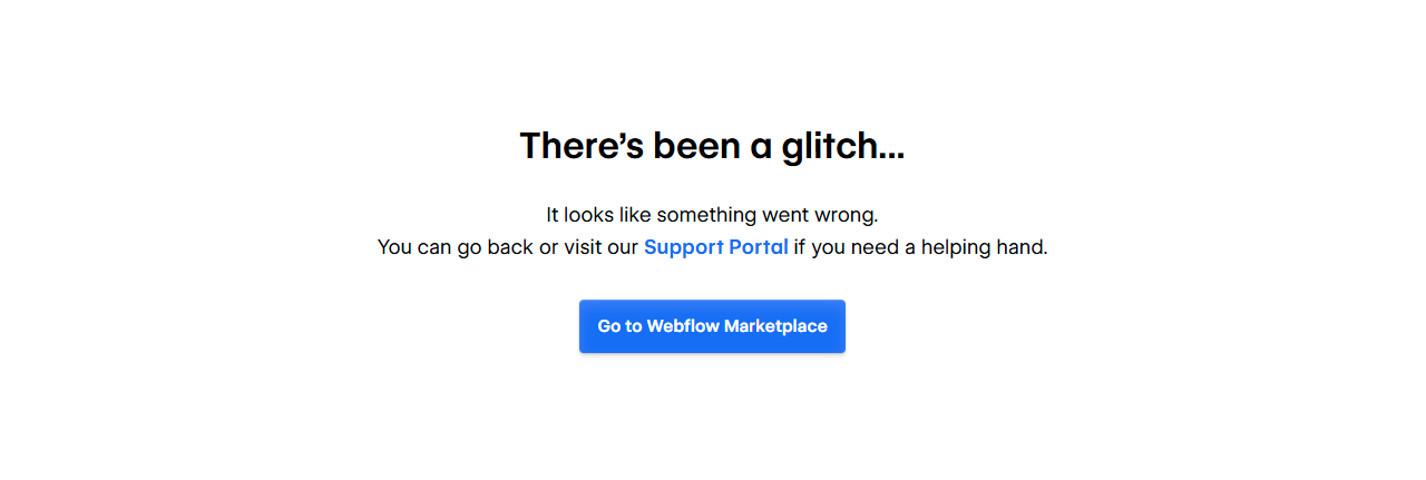 404 Error @Webflow