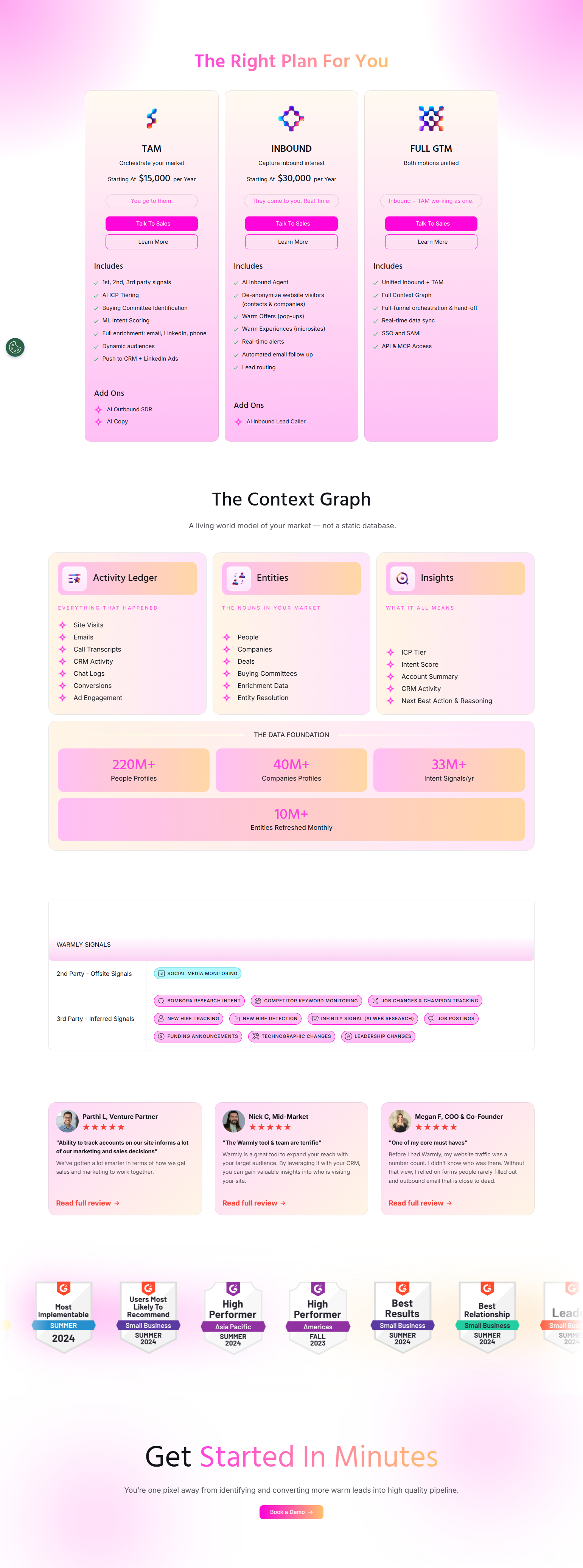 Pricing Page @Warmly