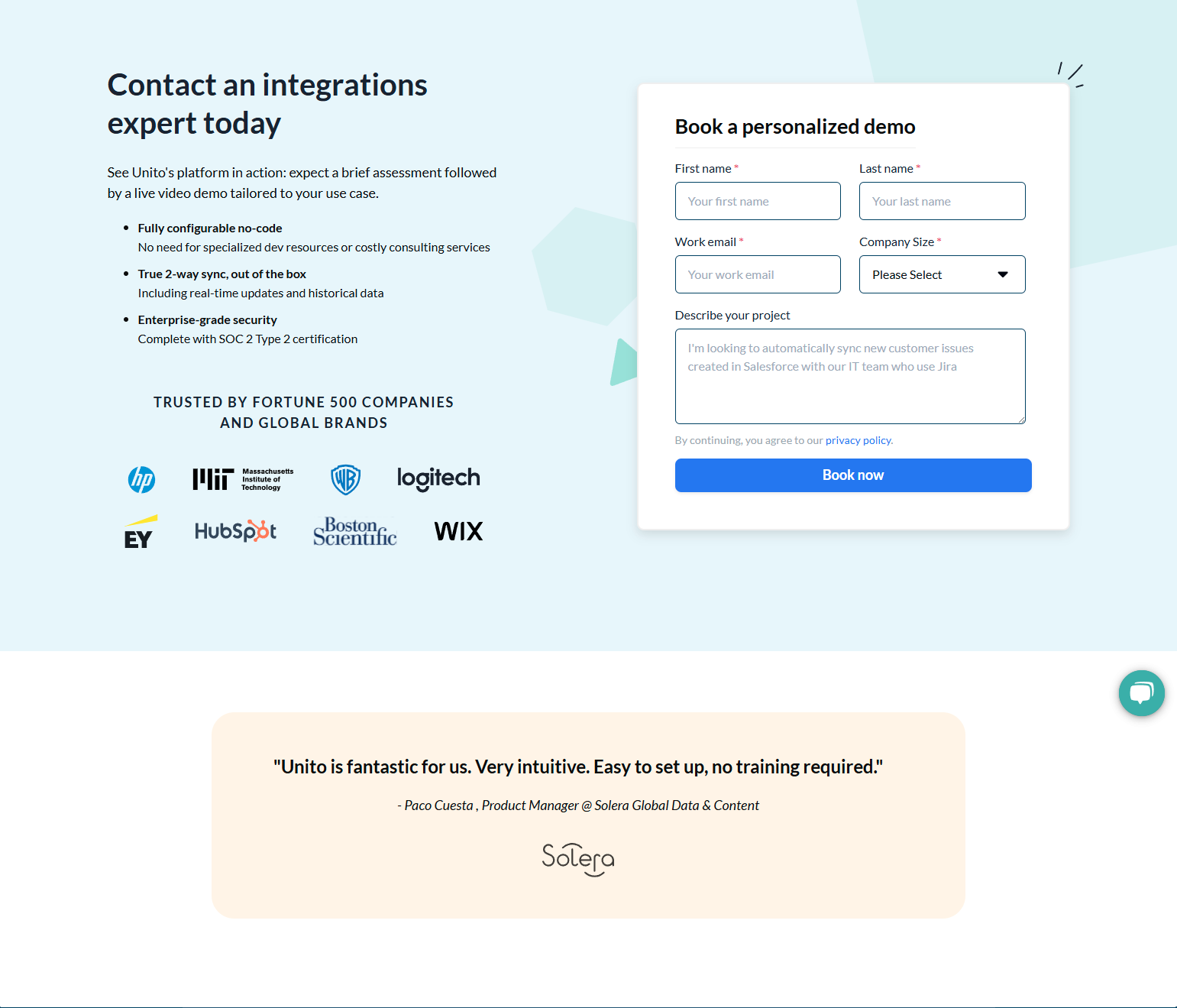 Contact Sales @Unito