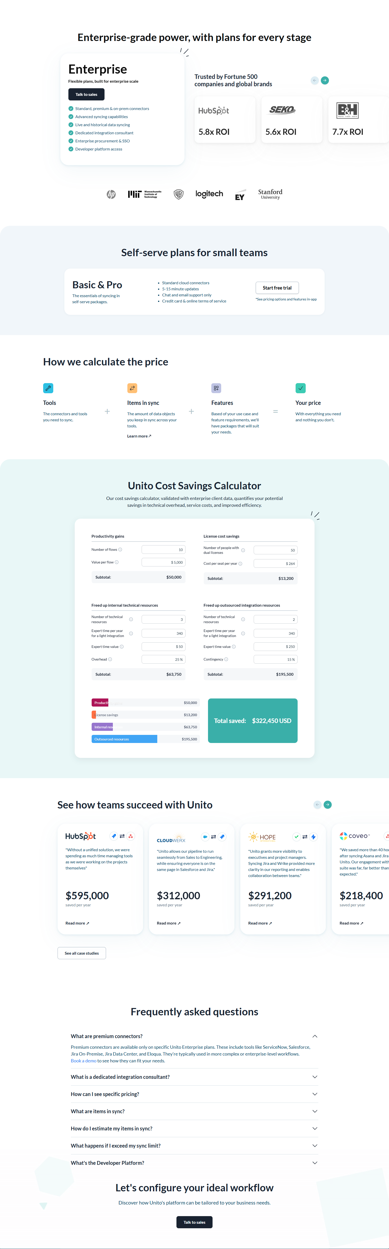 Pricing Page @Unito