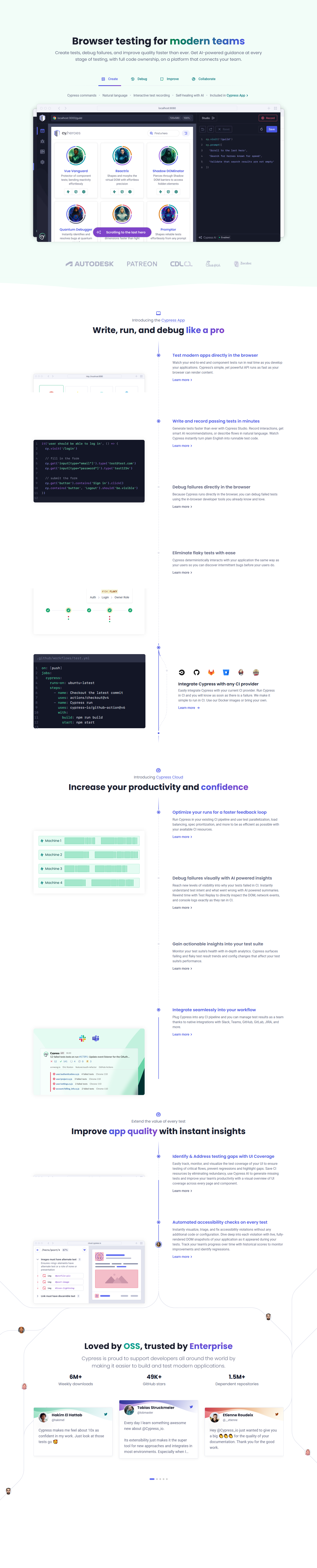 Landing Page @Cypress