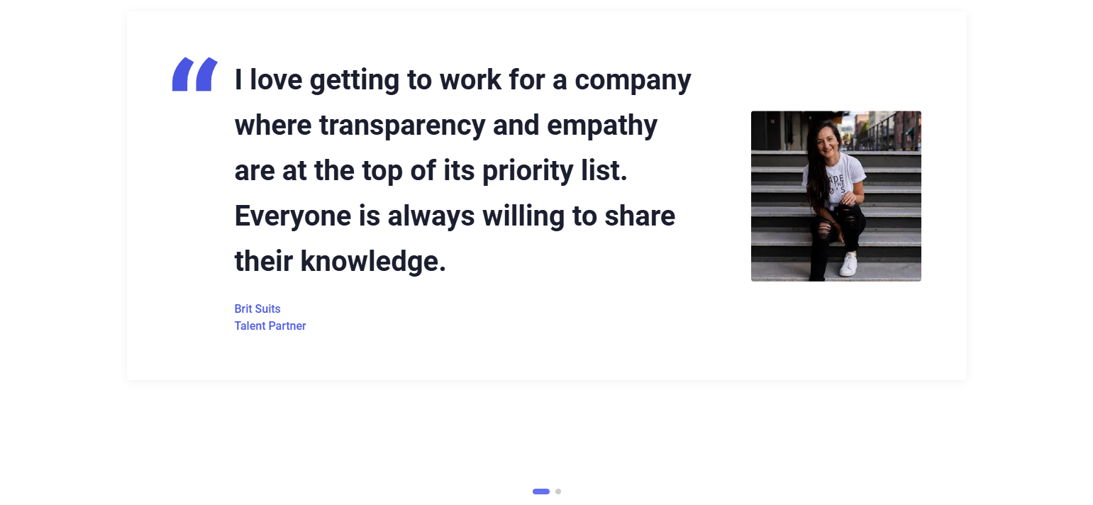 Testimonials Section @Cypress