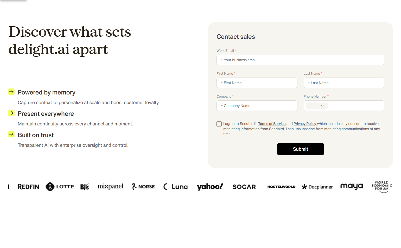 Contact Sales @Delight AI