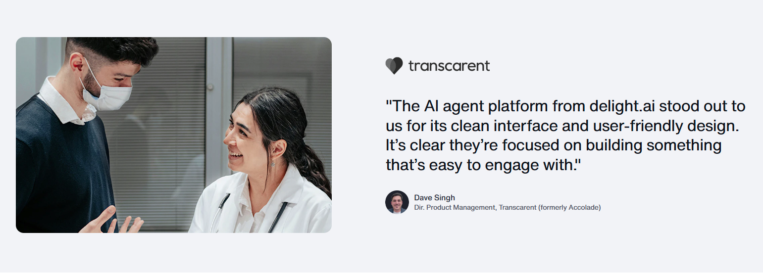 Testimonials Section @Delight AI