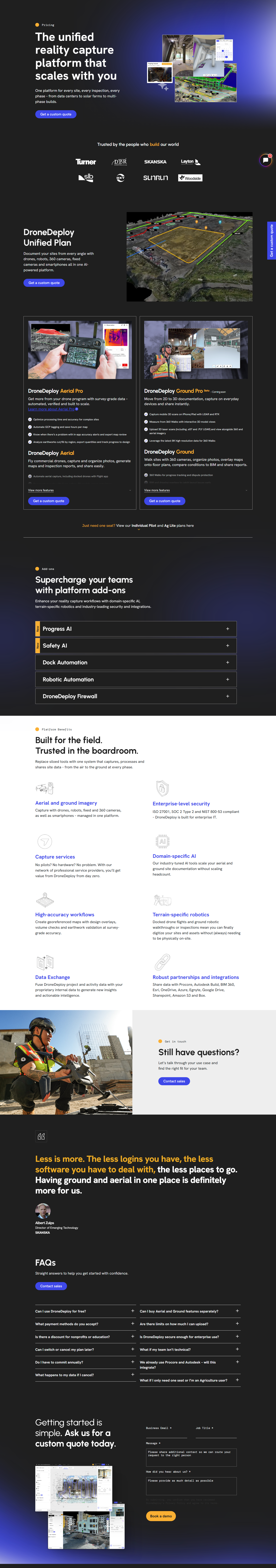 Pricing Page @DroneDeploy
