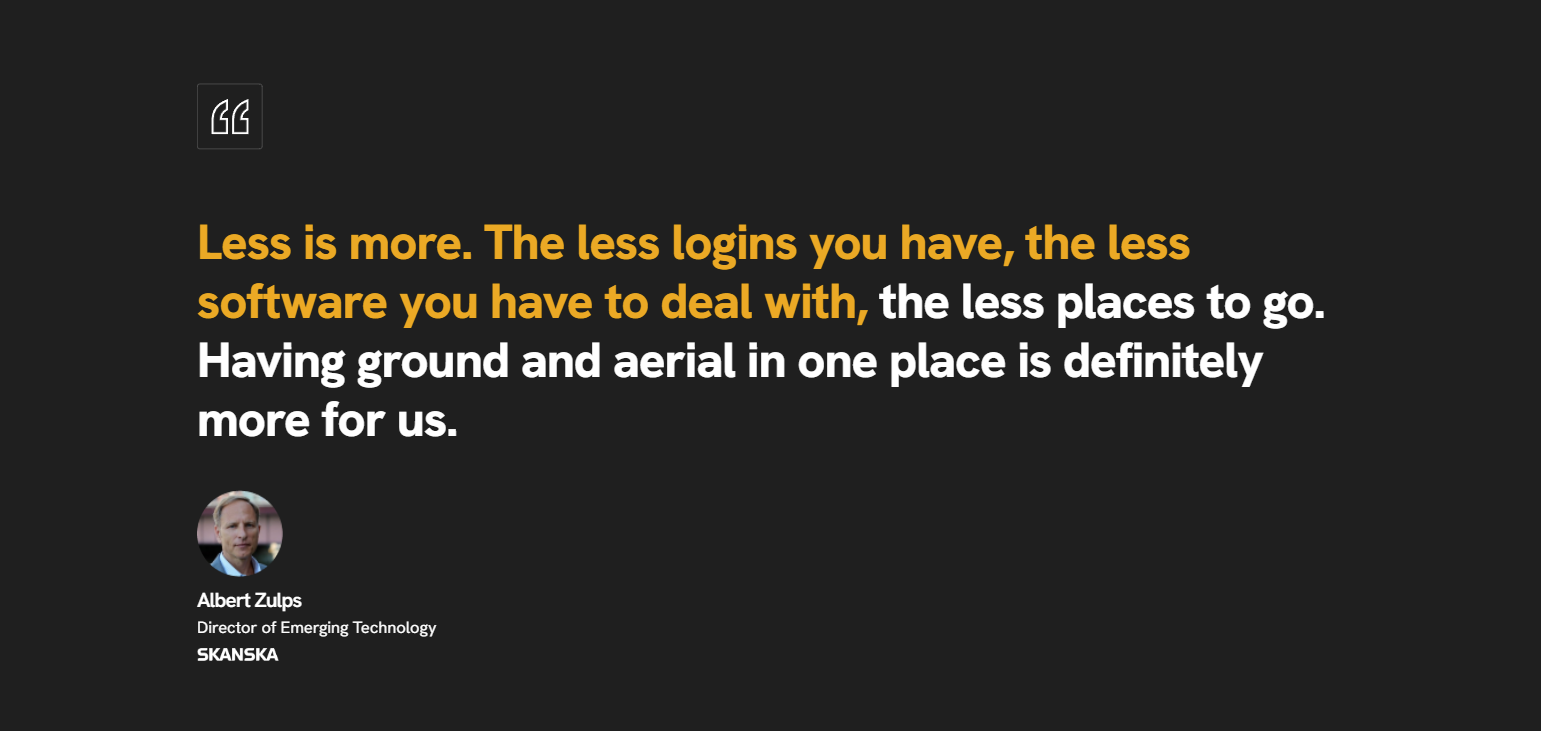 Testimonials Section @DroneDeploy