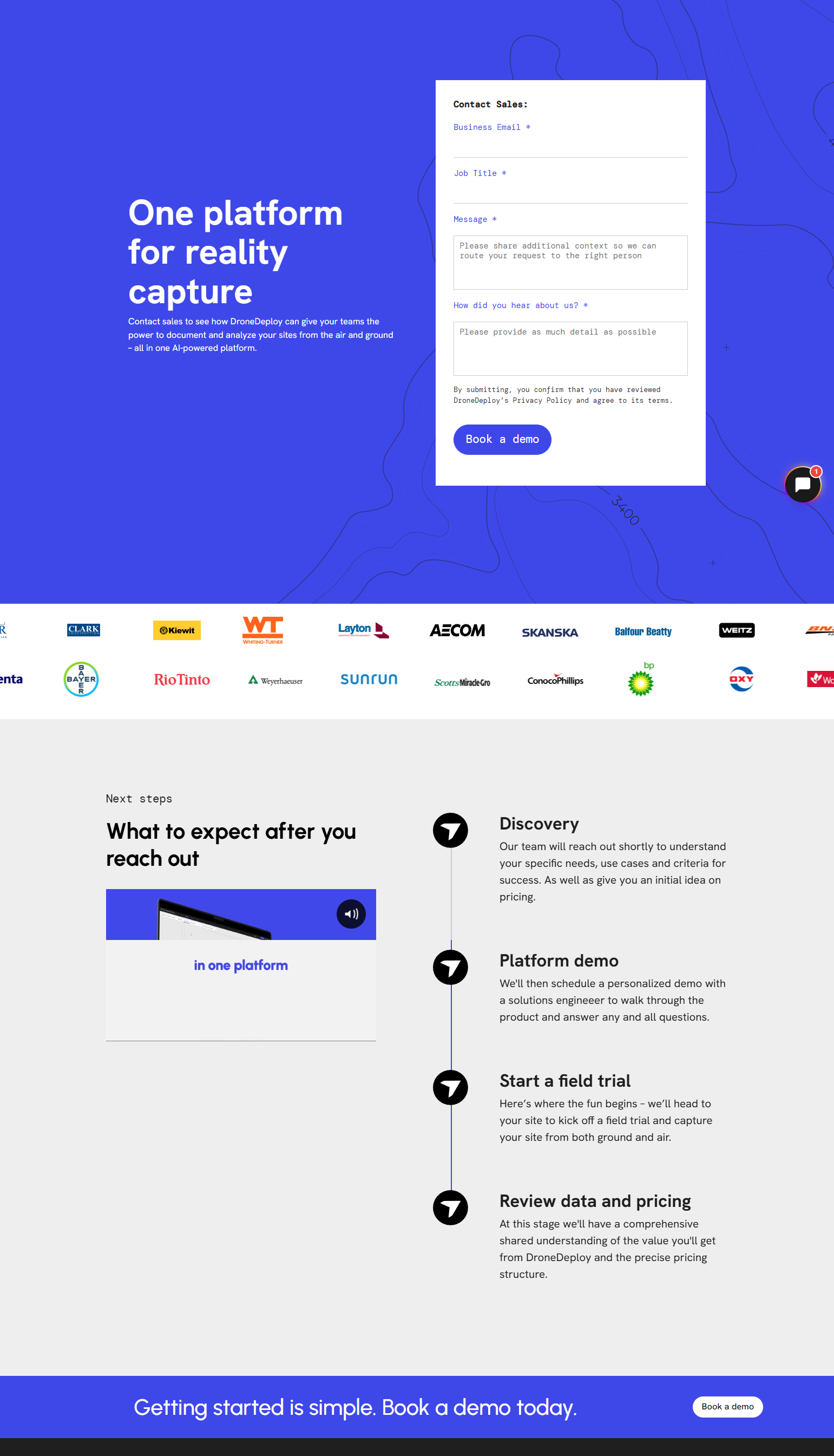 Contact Sales @DroneDeploy