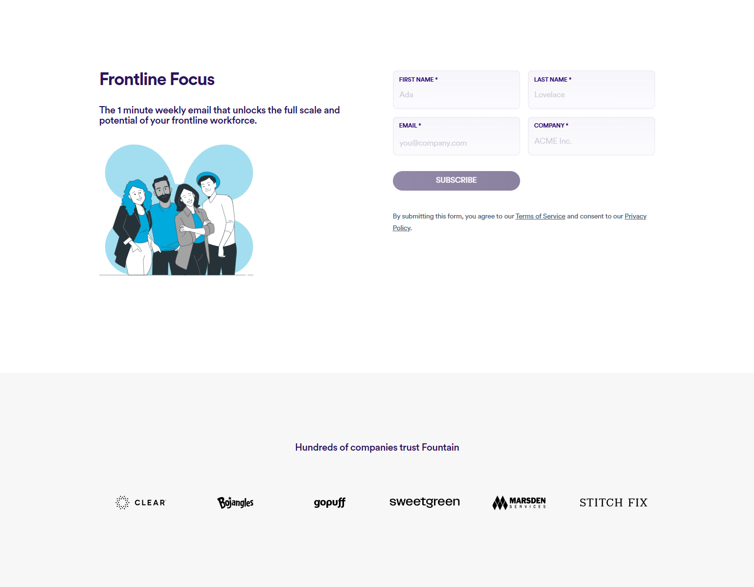 Newsletter Signup @Fountain