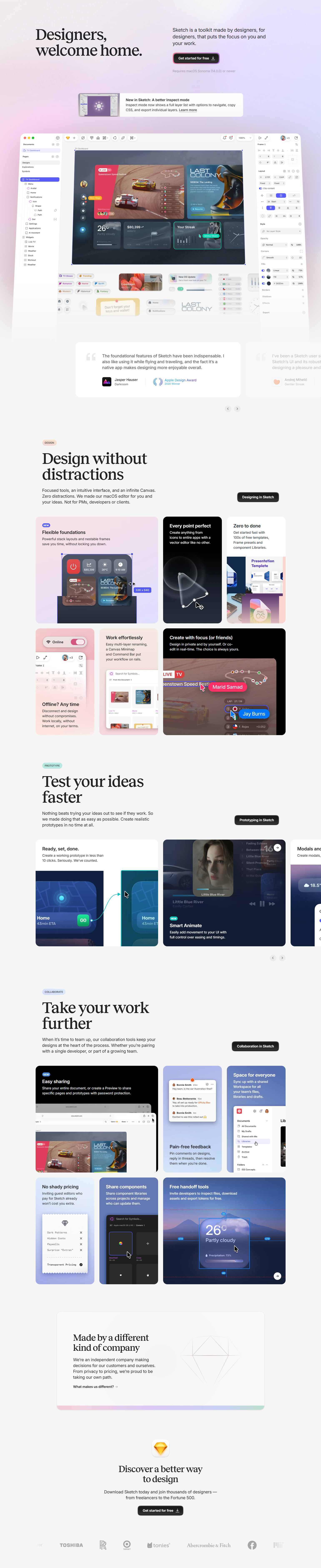Landing Page @Sketch