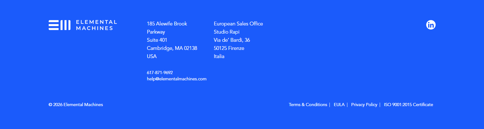 Footer @Elemental Machines