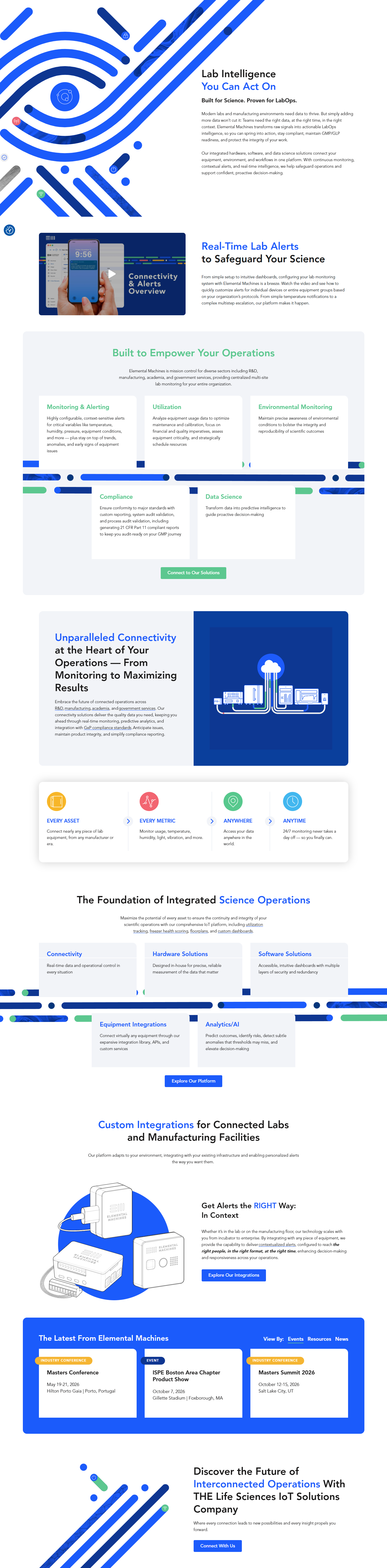 Landing Page @Elemental Machines