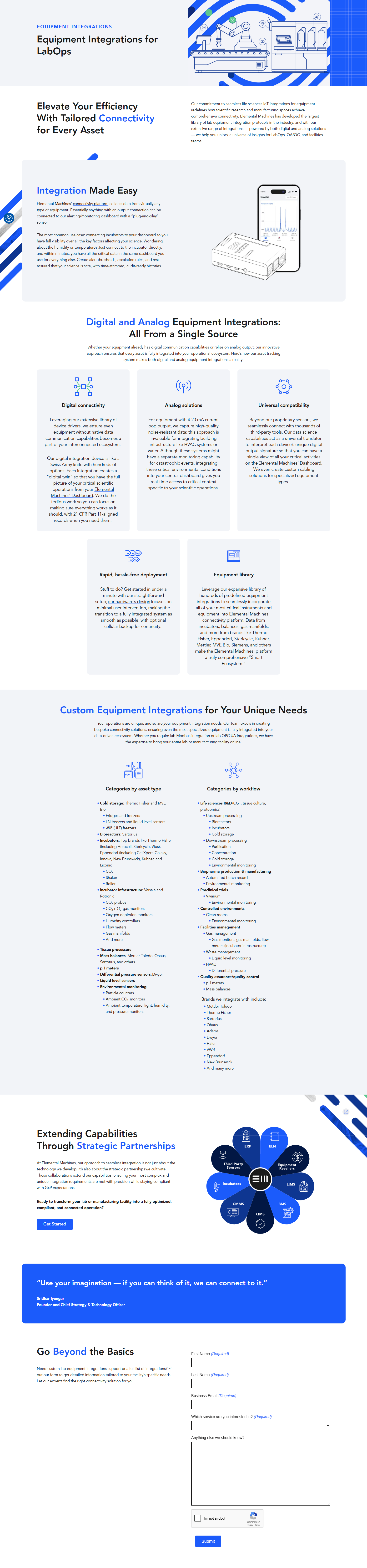 Integrations @Elemental Machines