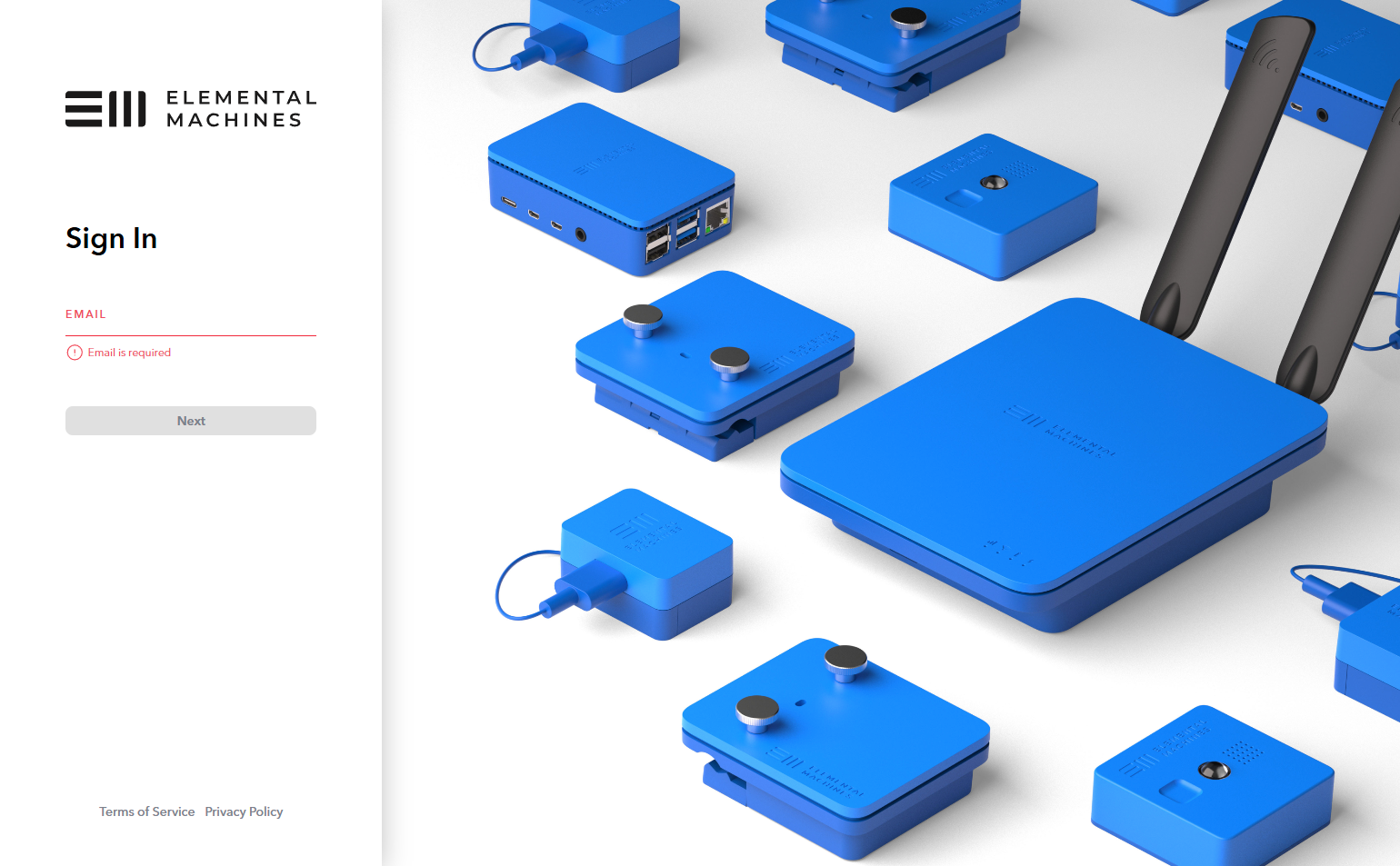 Login @Elemental Machines