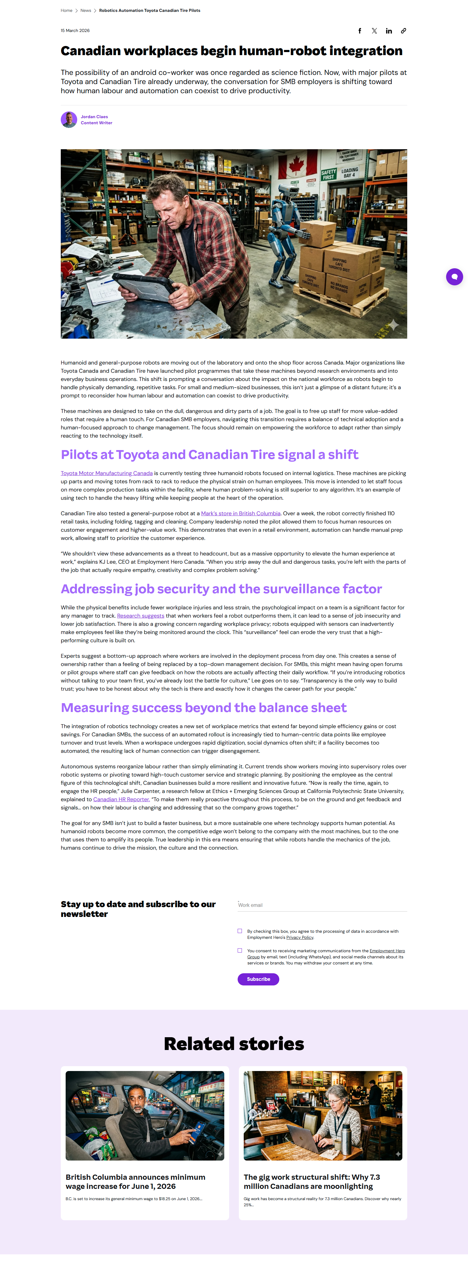 Blog Post @Employment Hero