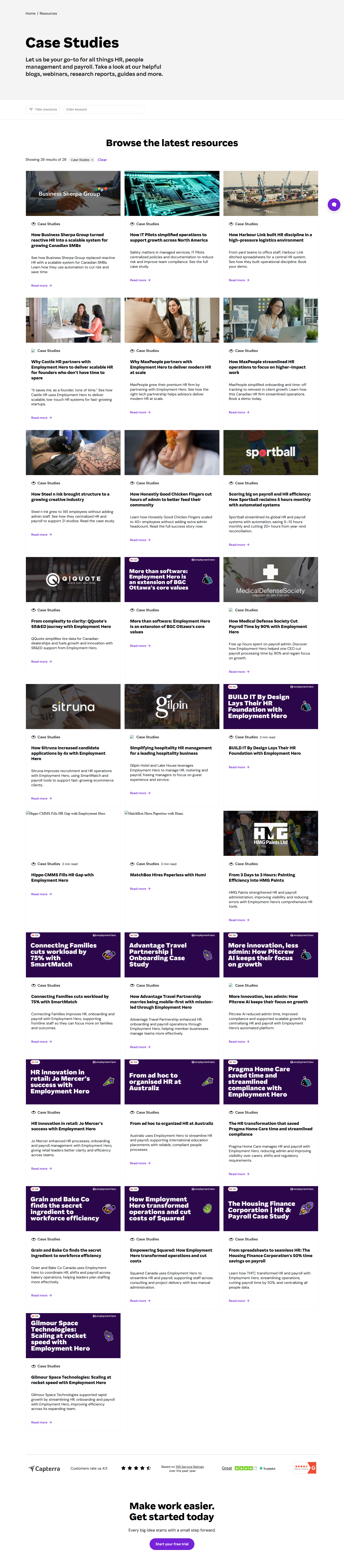 Case Study Index @Employment Hero