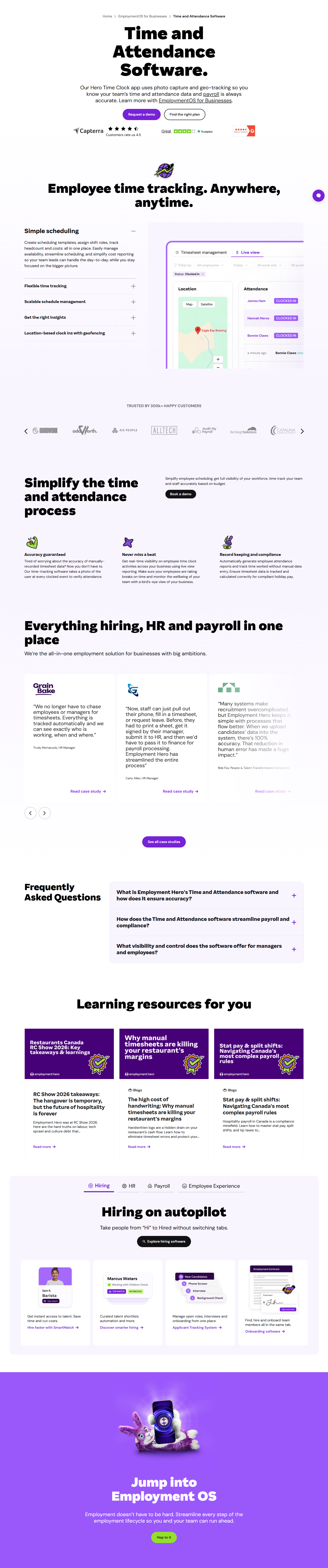 Features @Employment Hero