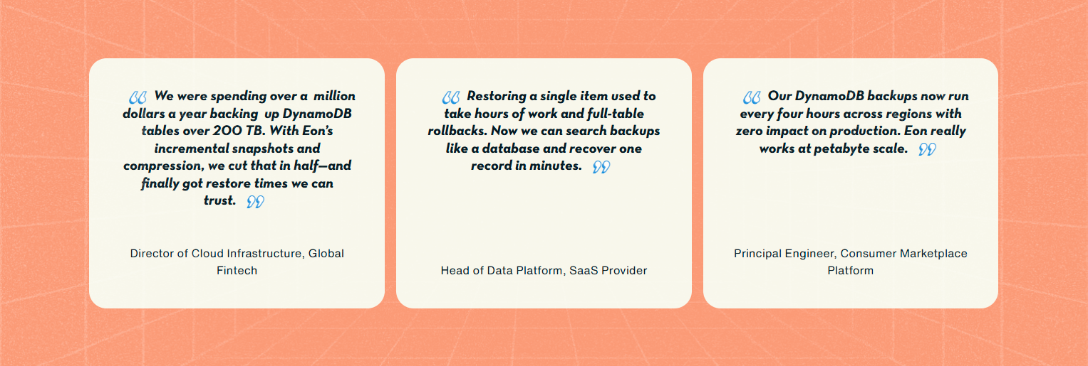 Testimonials Section @Eon