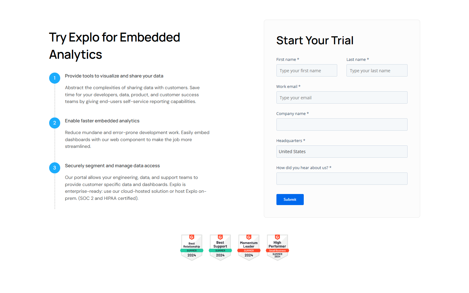 Contact Sales @Explo