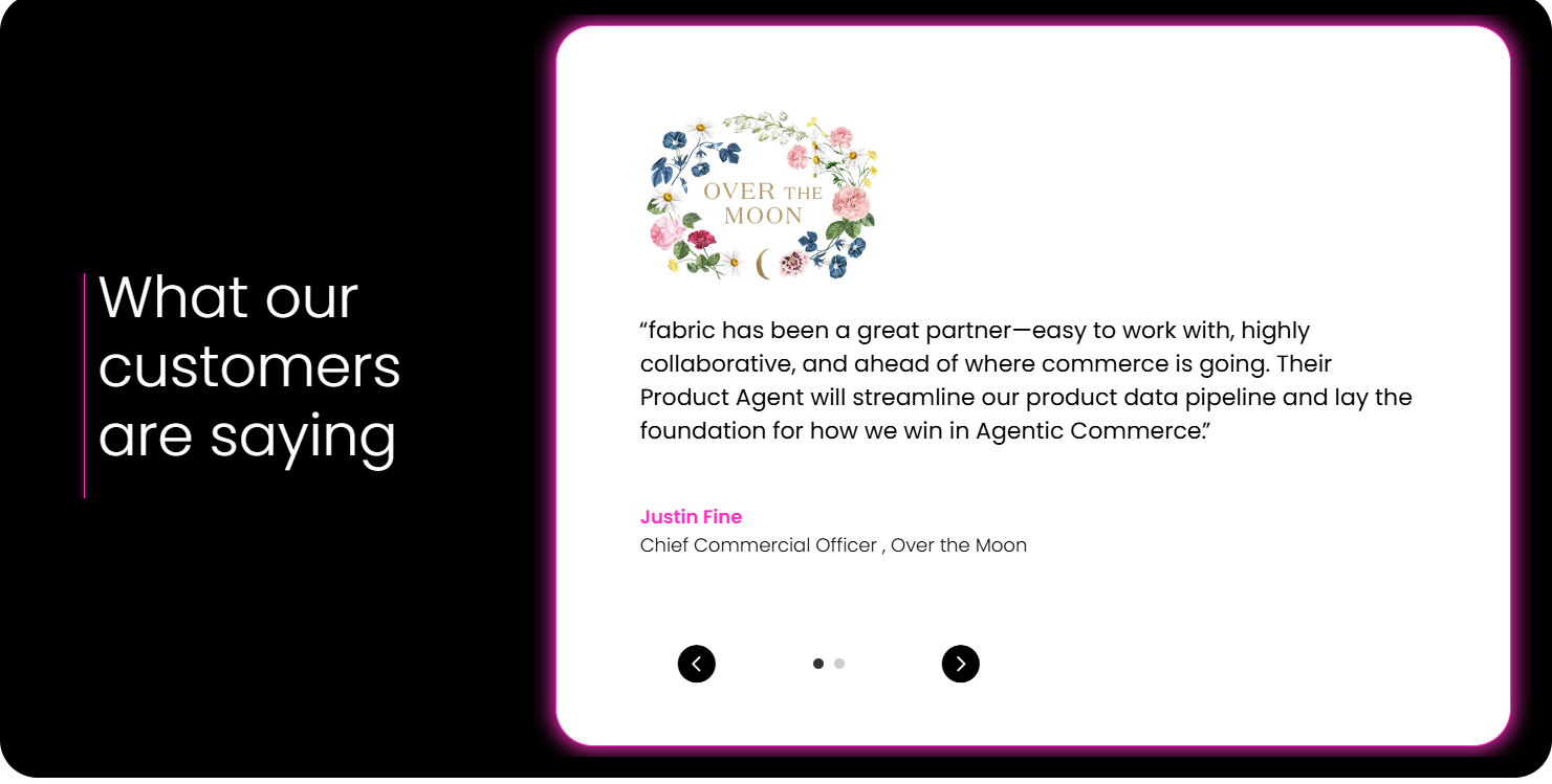 Testimonials Section @Fabric