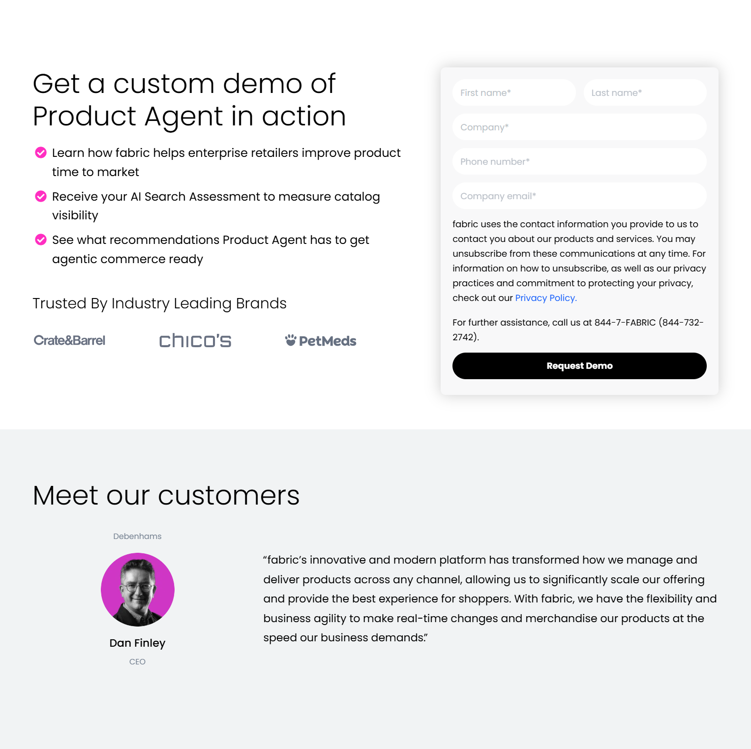 Contact Sales @Fabric