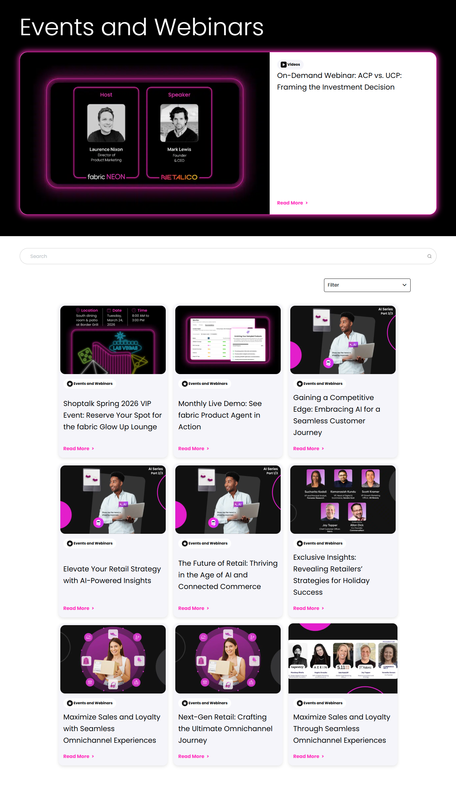 Events / Webinars @Fabric