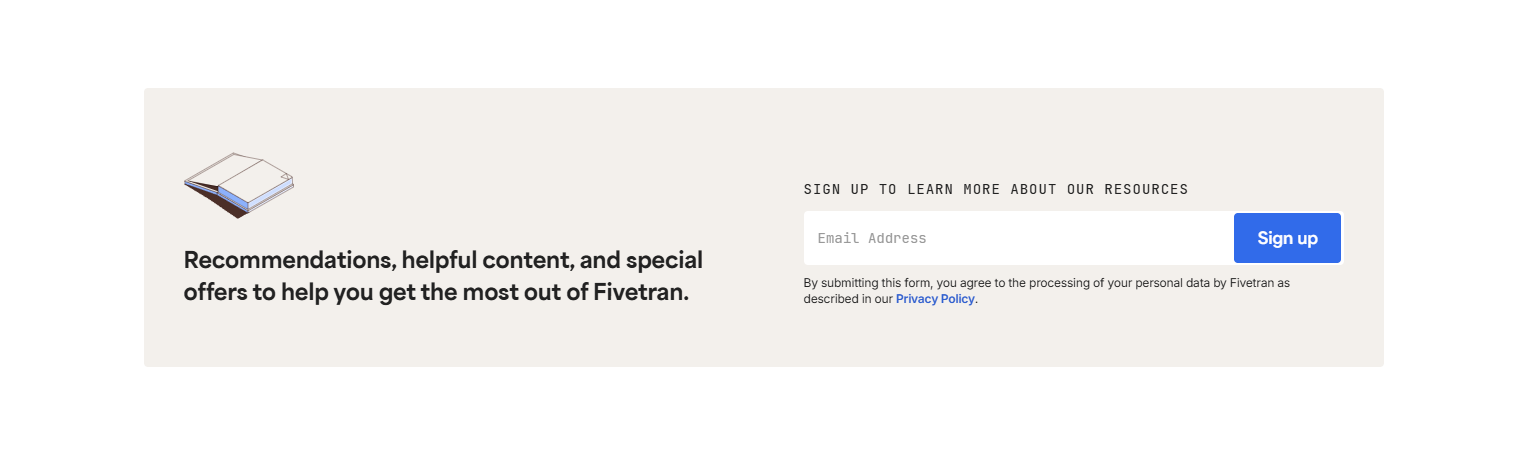 Newsletter Signup @Fivetran