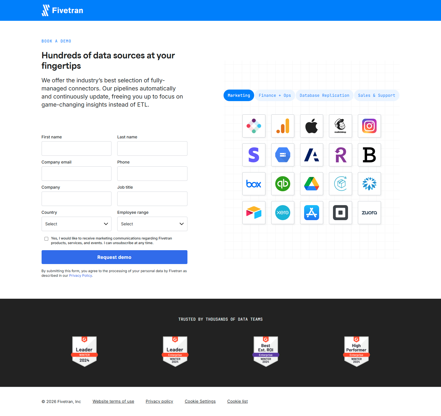 Contact Sales @Fivetran