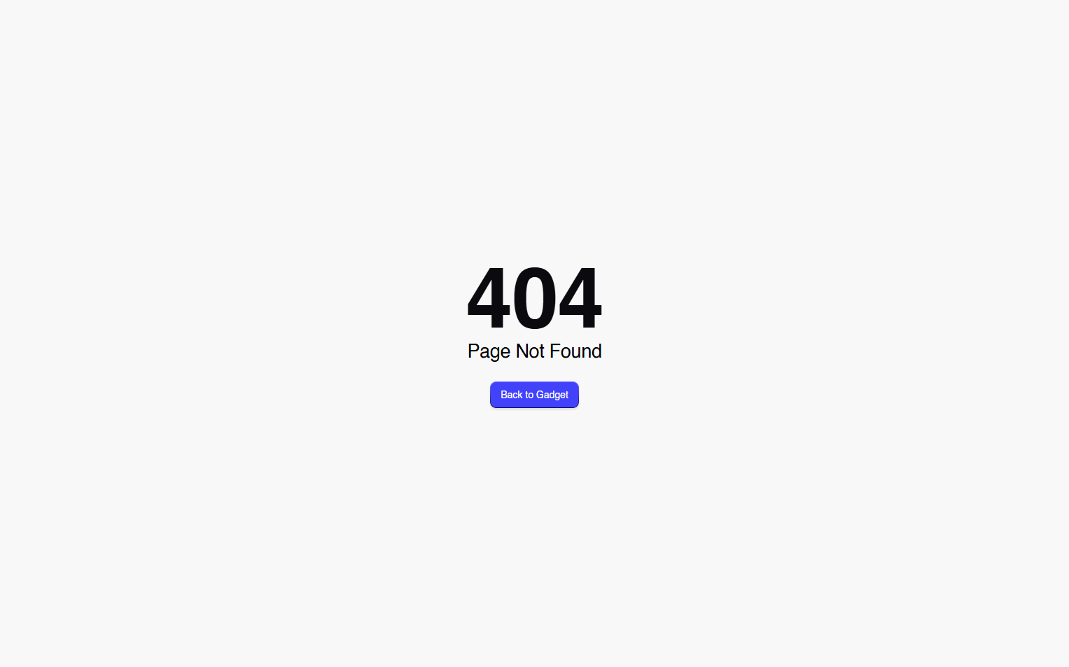 404 Error @Gadget