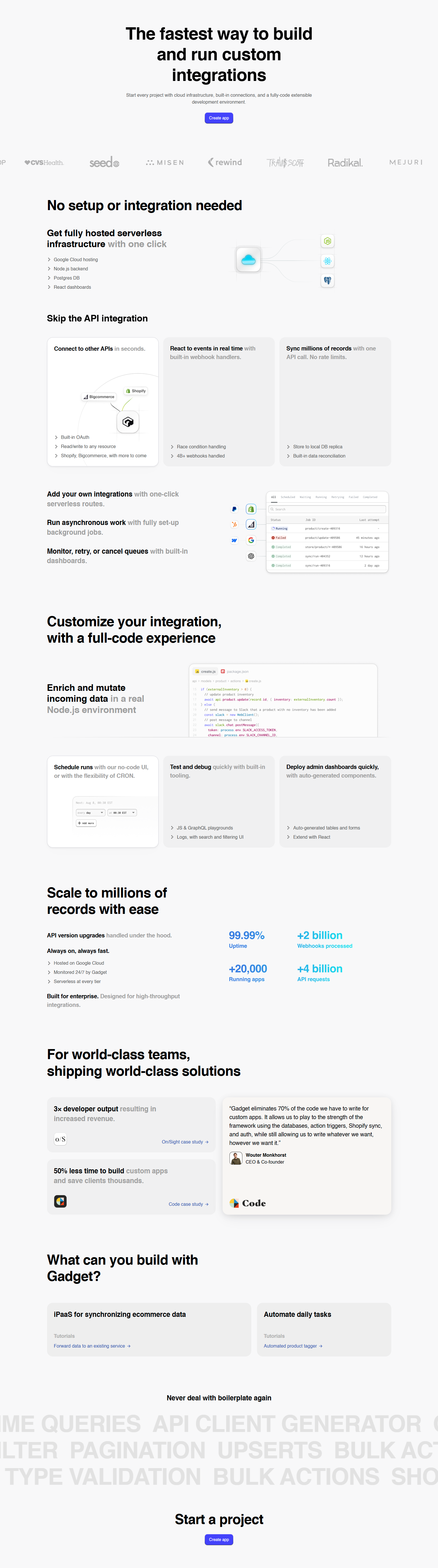 Integrations @Gadget