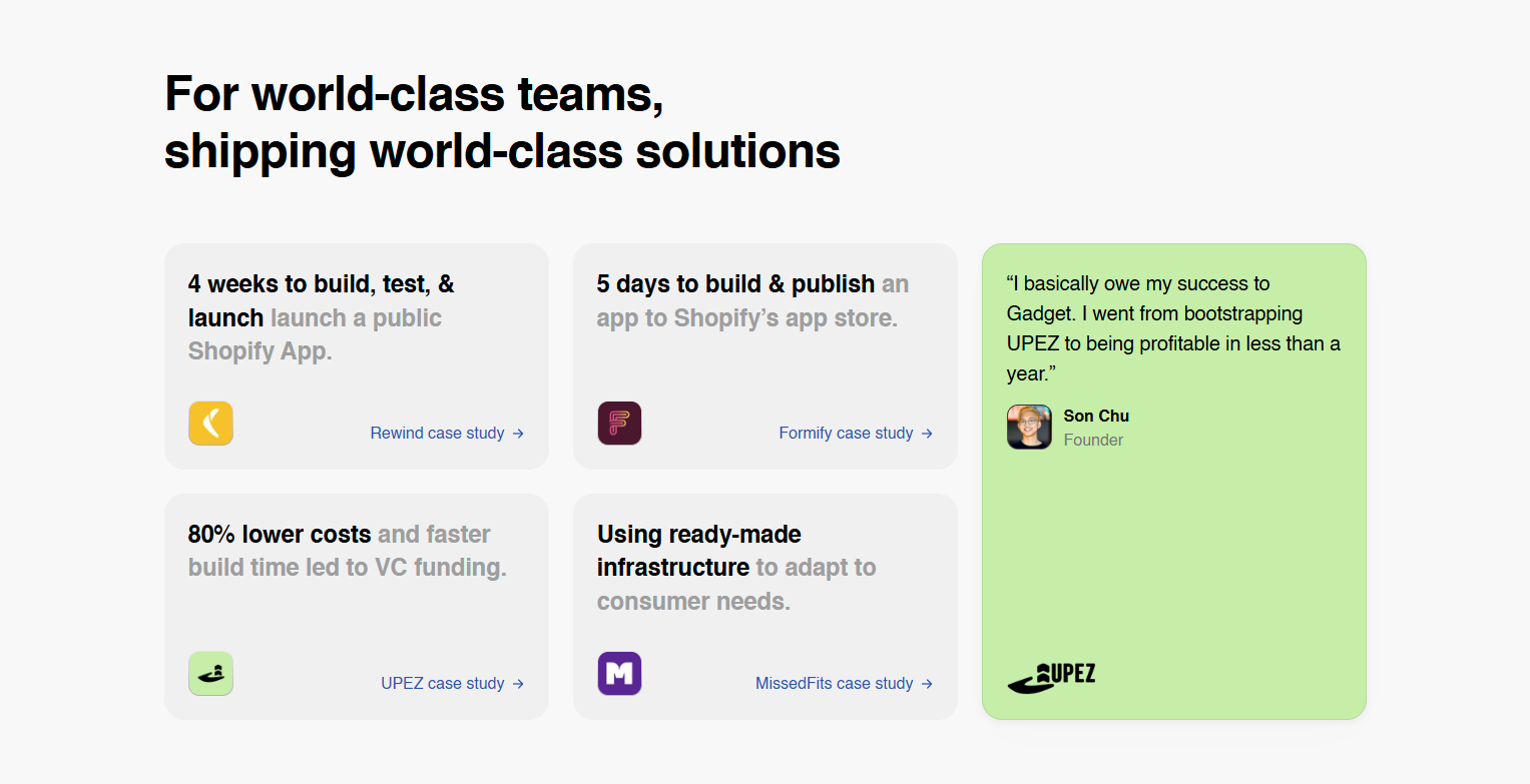 Testimonials Section @Gadget