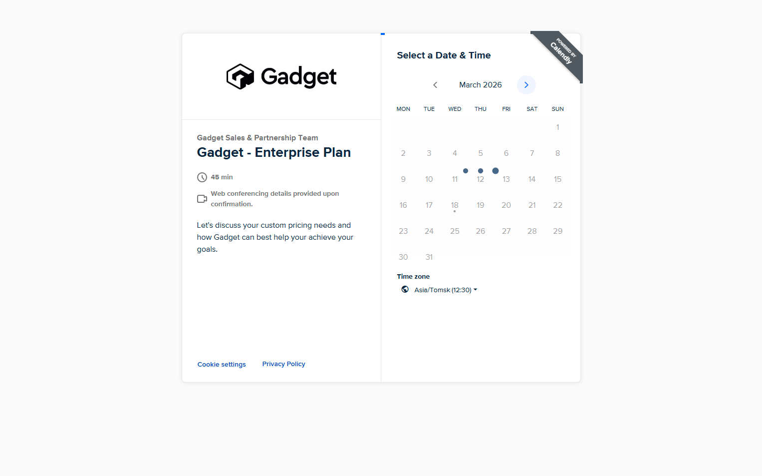 Contact Sales @Gadget