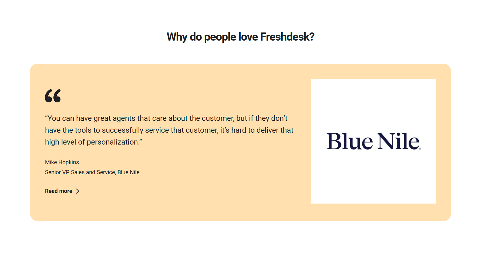 Testimonials Section @Freshworks