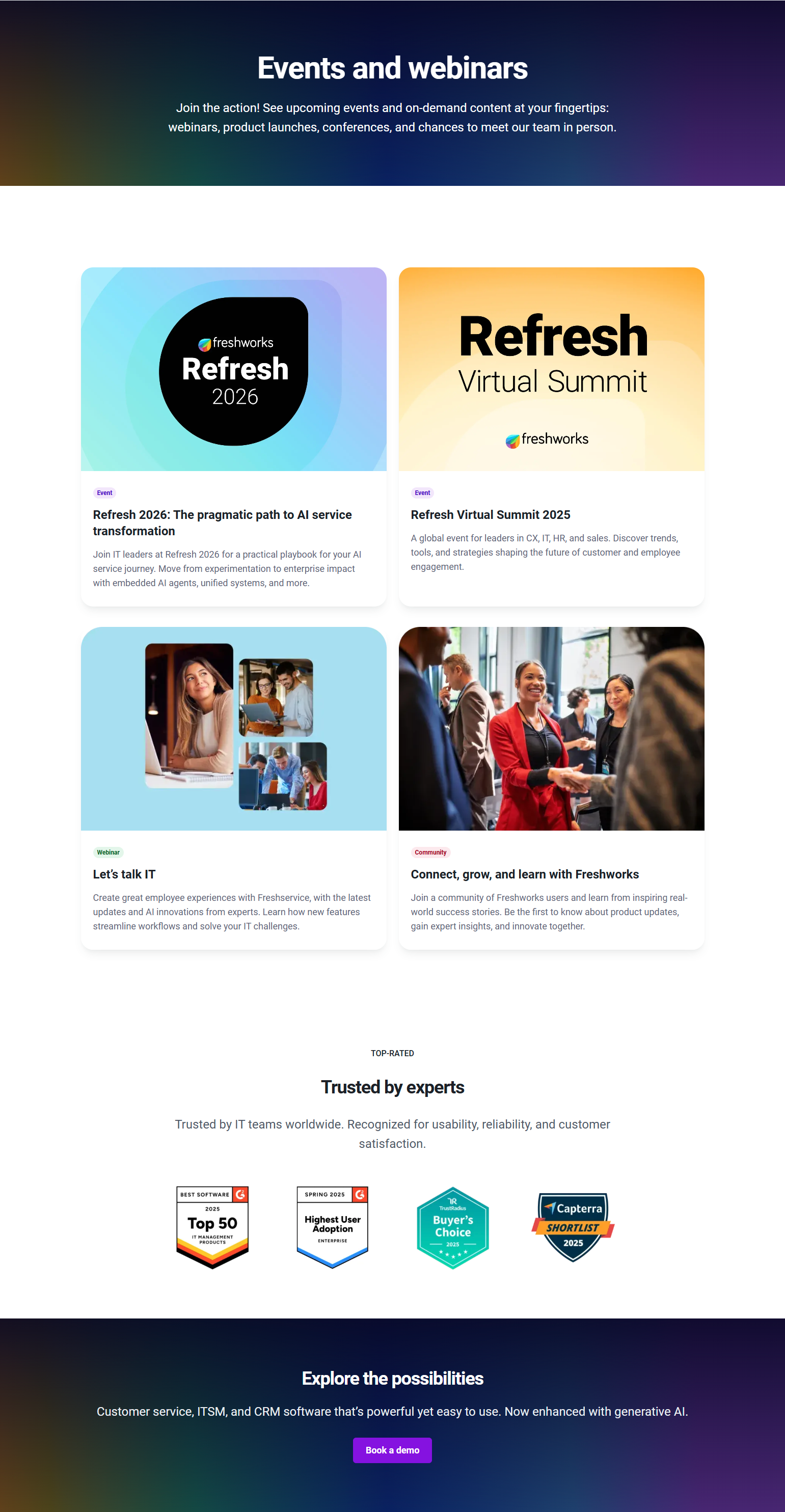Events / Webinars @Freshworks