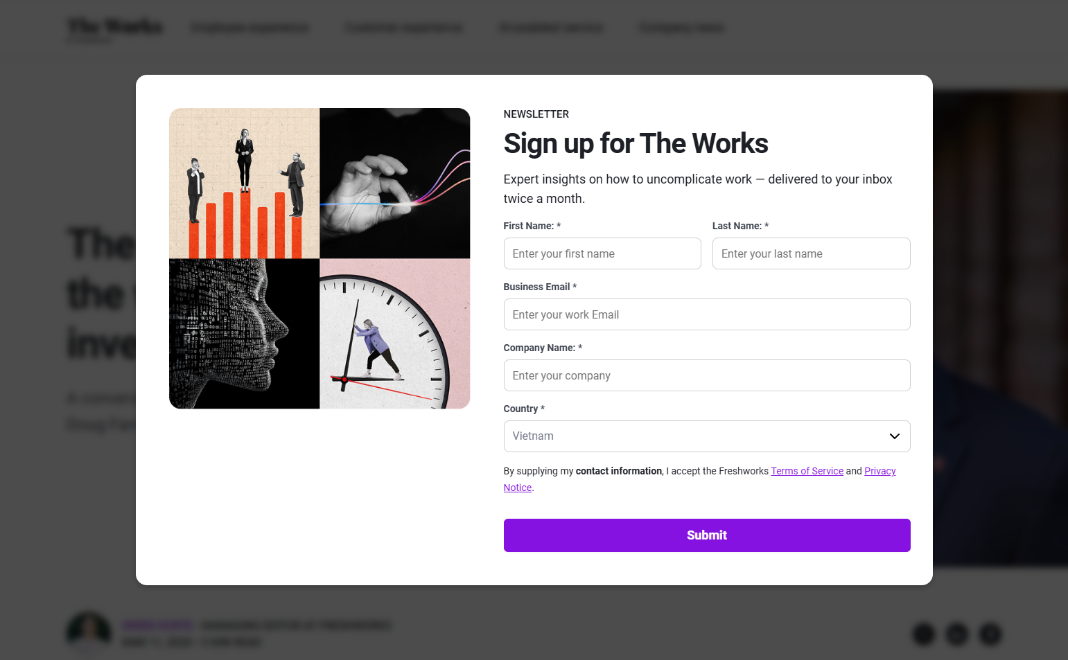 Newsletter Signup @Freshworks