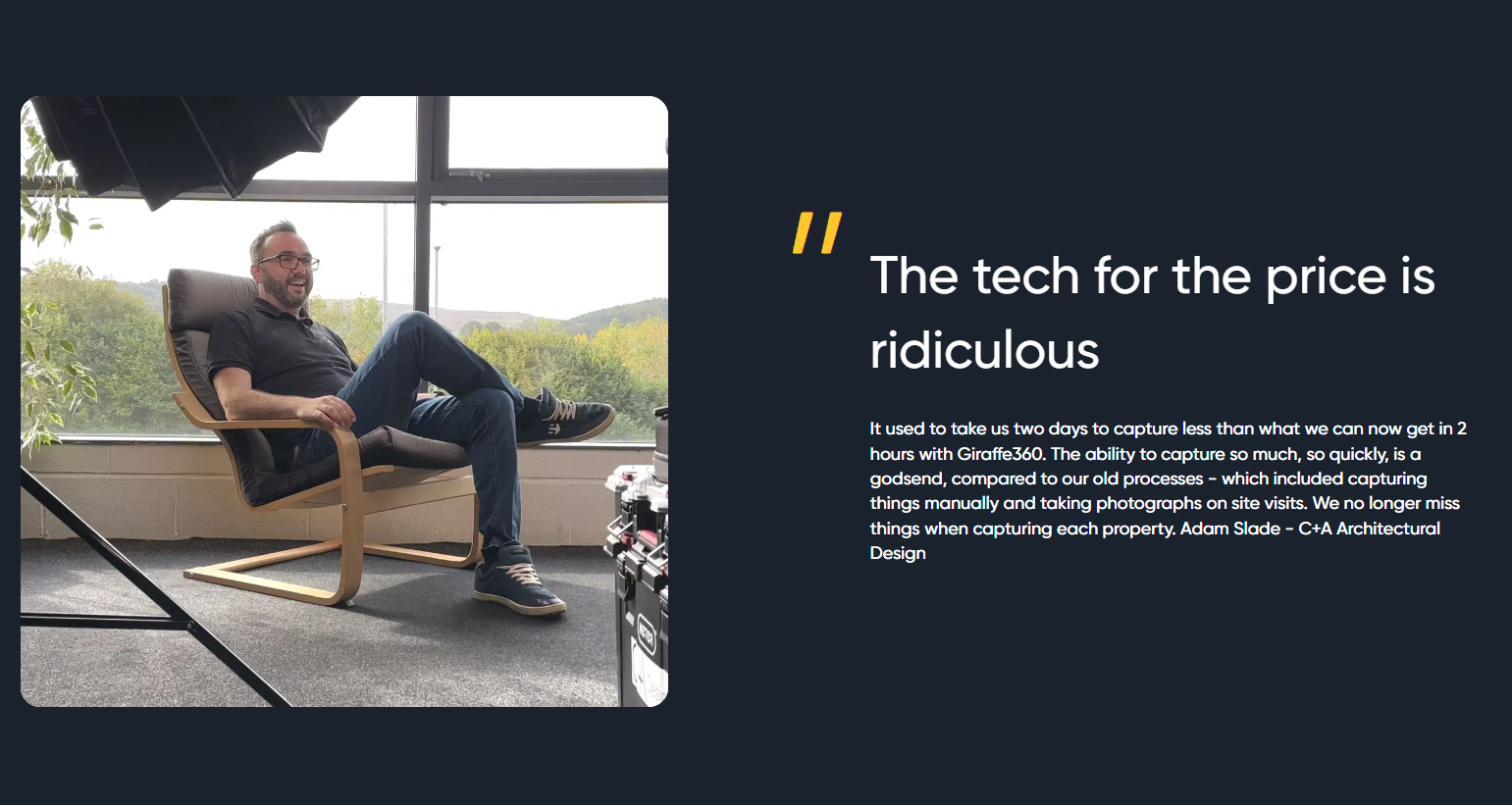 Testimonials Section @Giraffe360