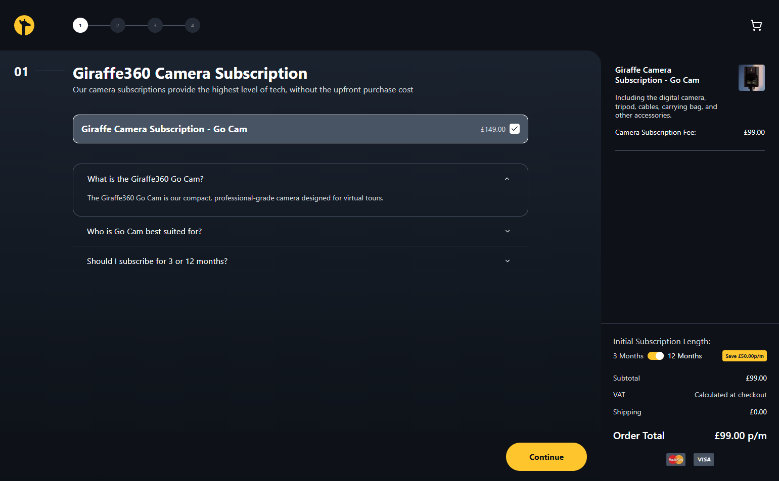 Pricing Page @Giraffe360