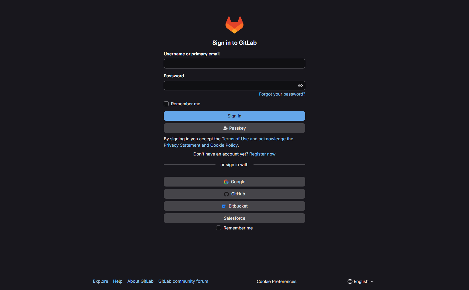 Login @GitLab