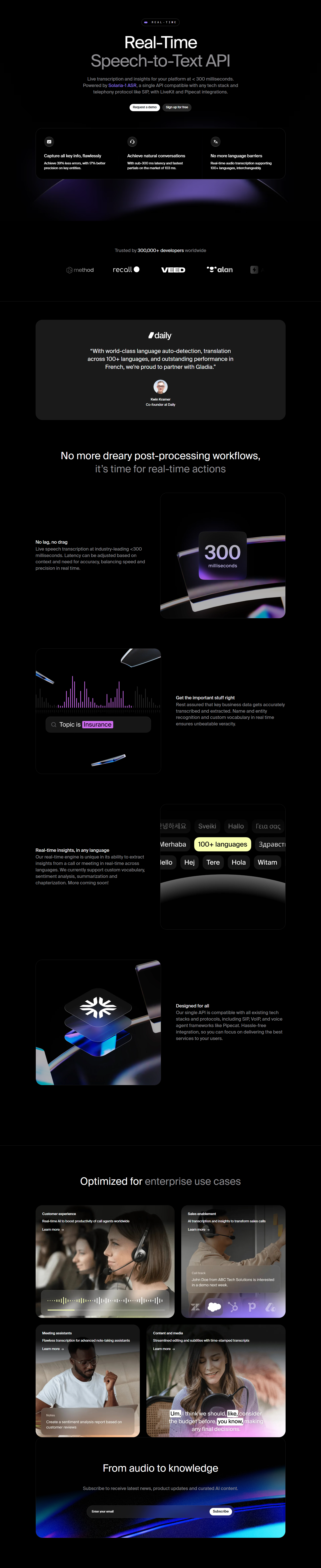 Product Page @Gladia
