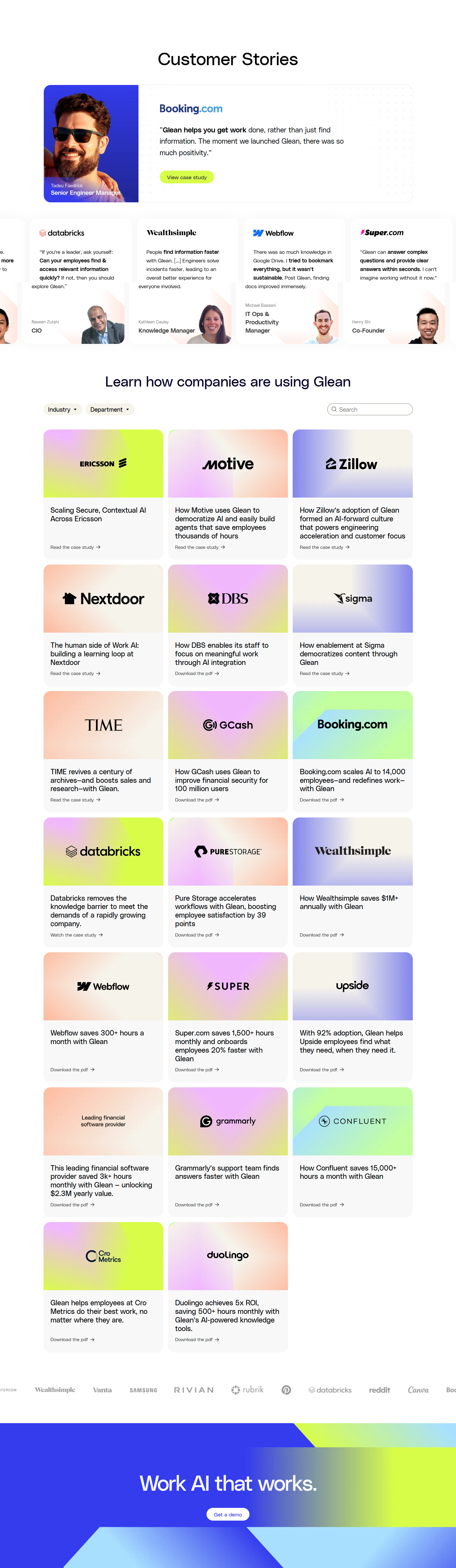 Case Study Index @Glean