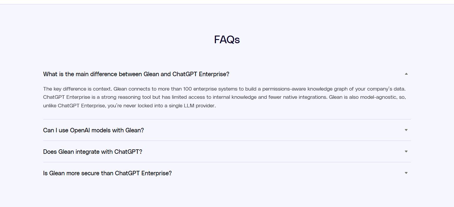 FAQ @Glean