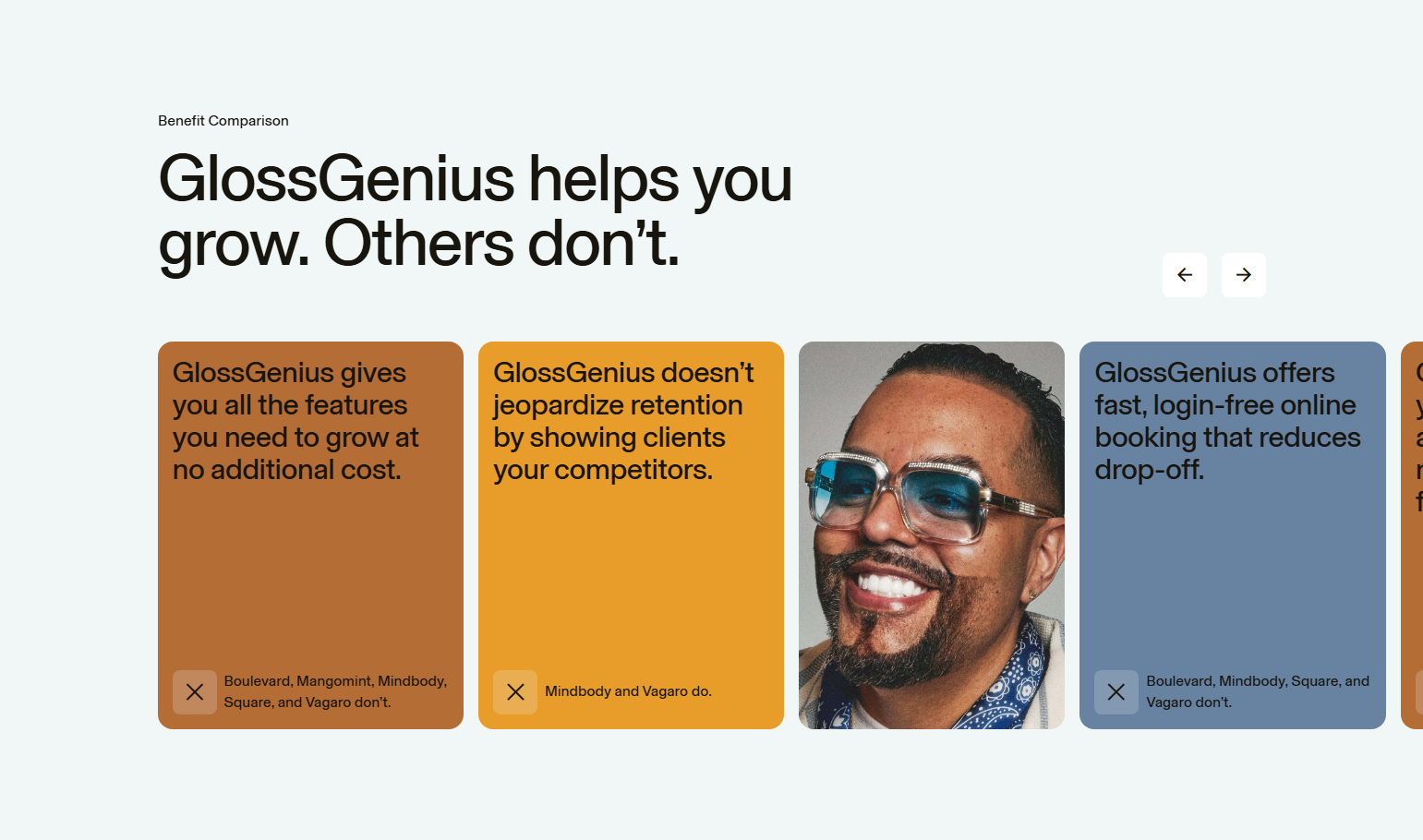 Testimonials Section @GlossGenius