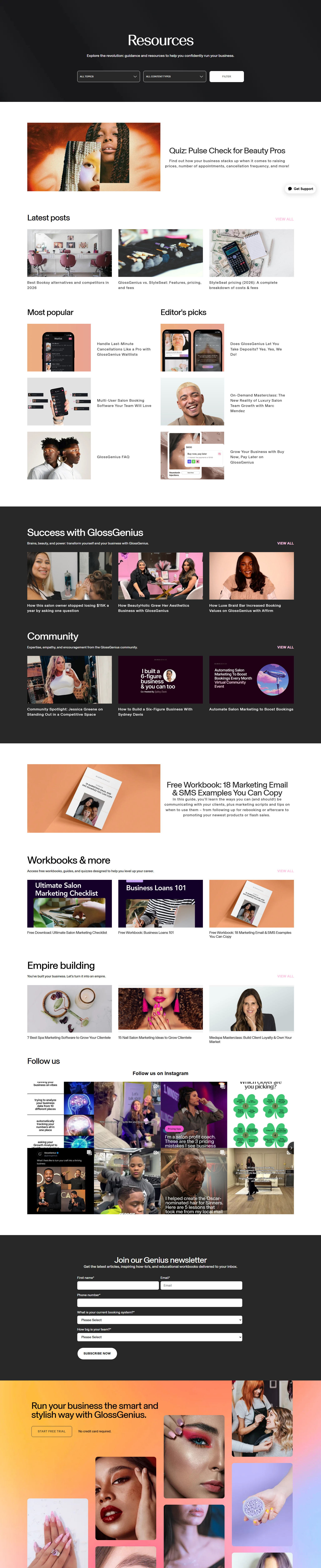 Blog Index @GlossGenius