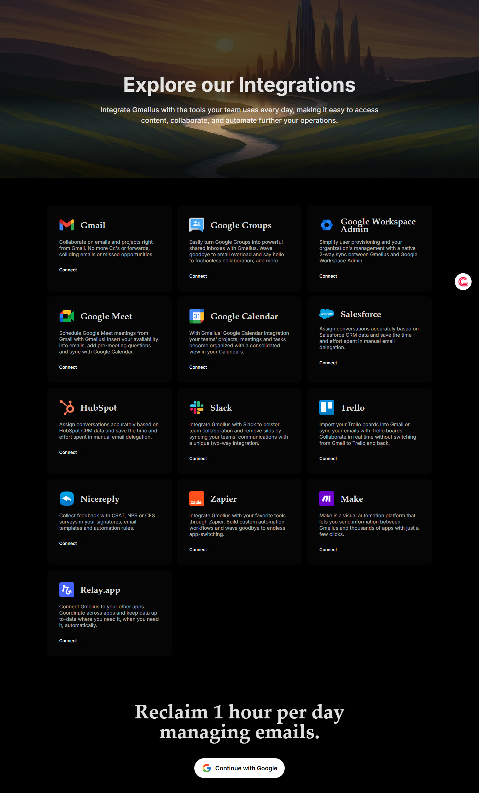 Integrations @Gmelius