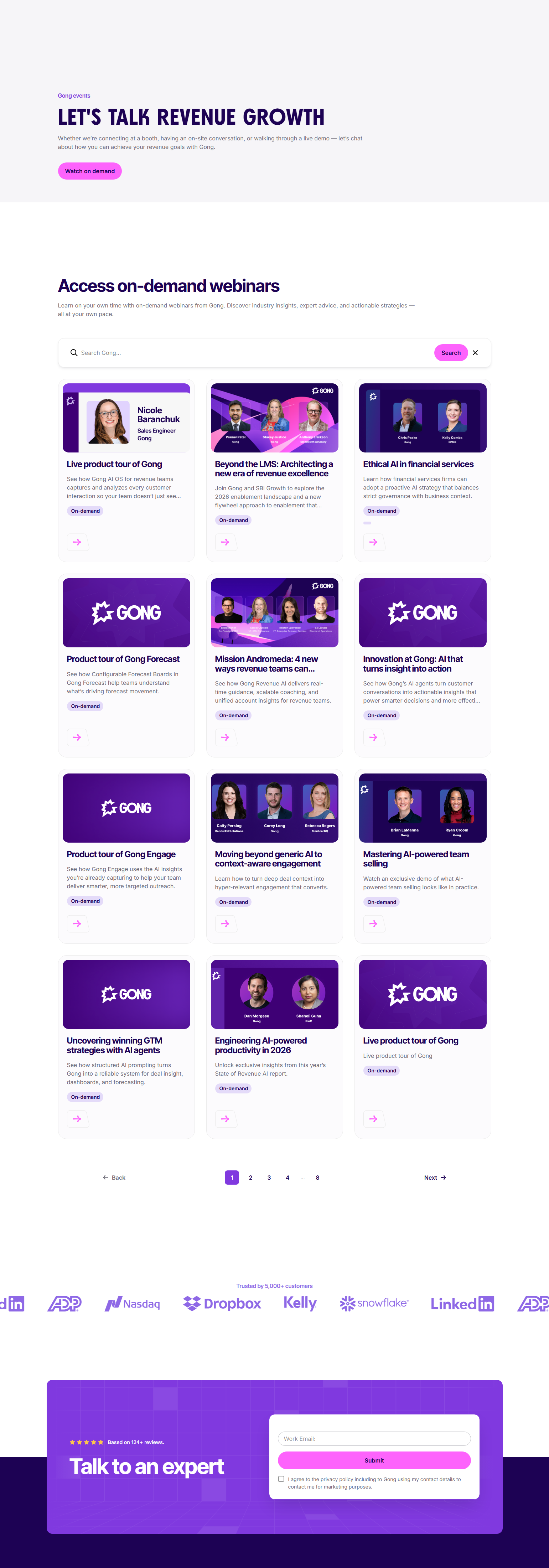 Events / Webinars @Gong