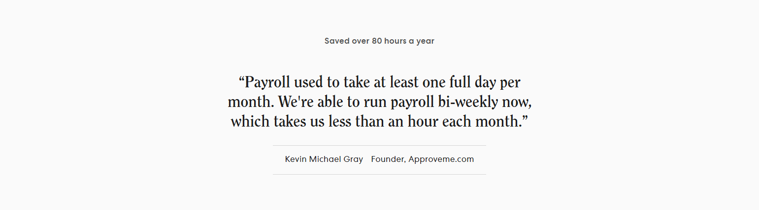 Testimonials Section @Gusto