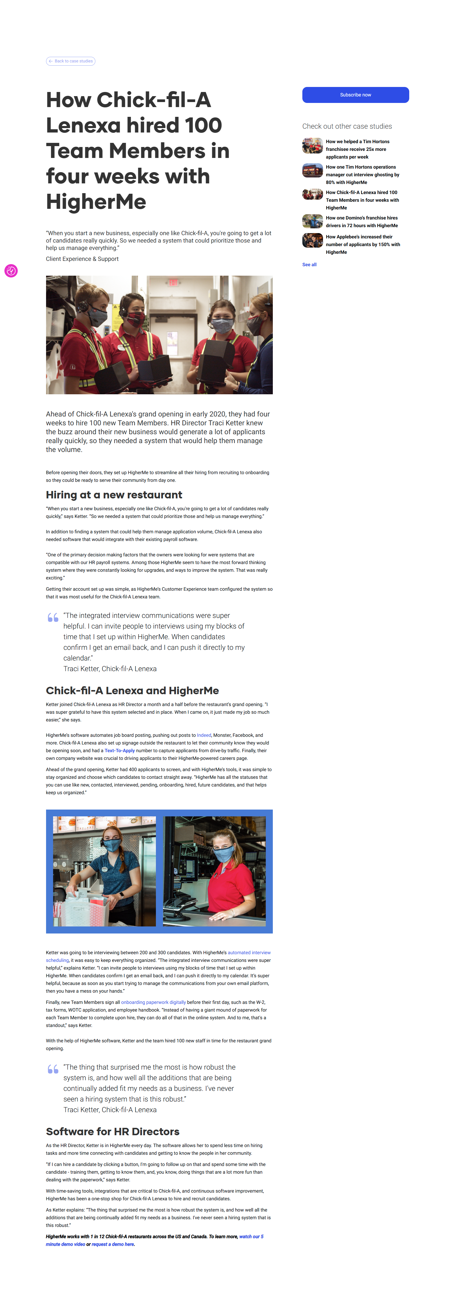 Case Study @HigherMe